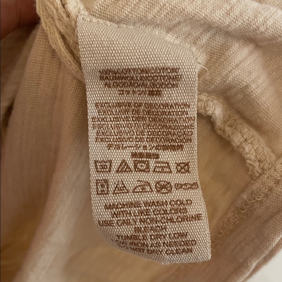 Free People Embroidered Beige Ruffle Top - Picture 3 of 4